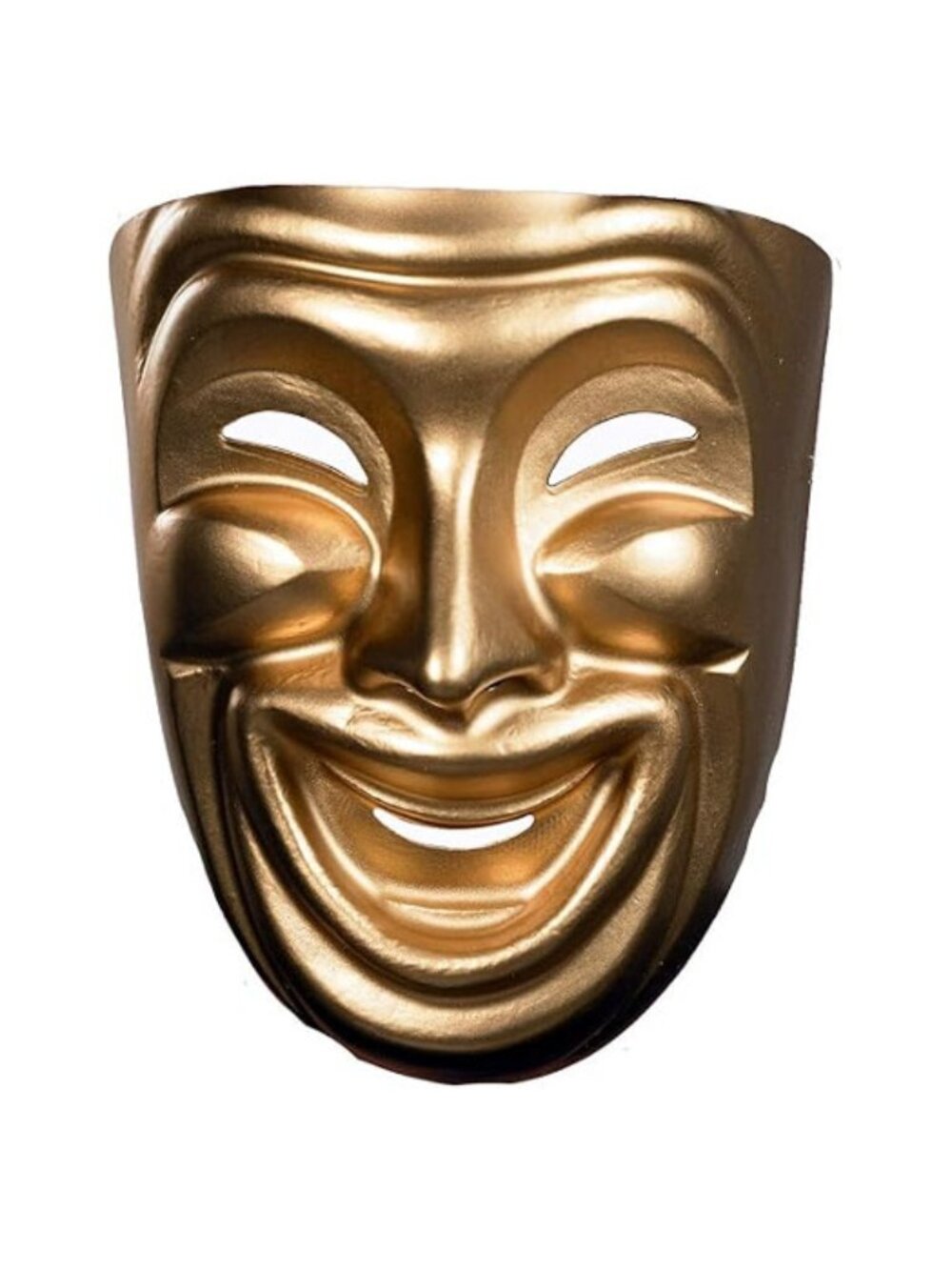 Disguise Costumes Gold Comedy Mask, Adult